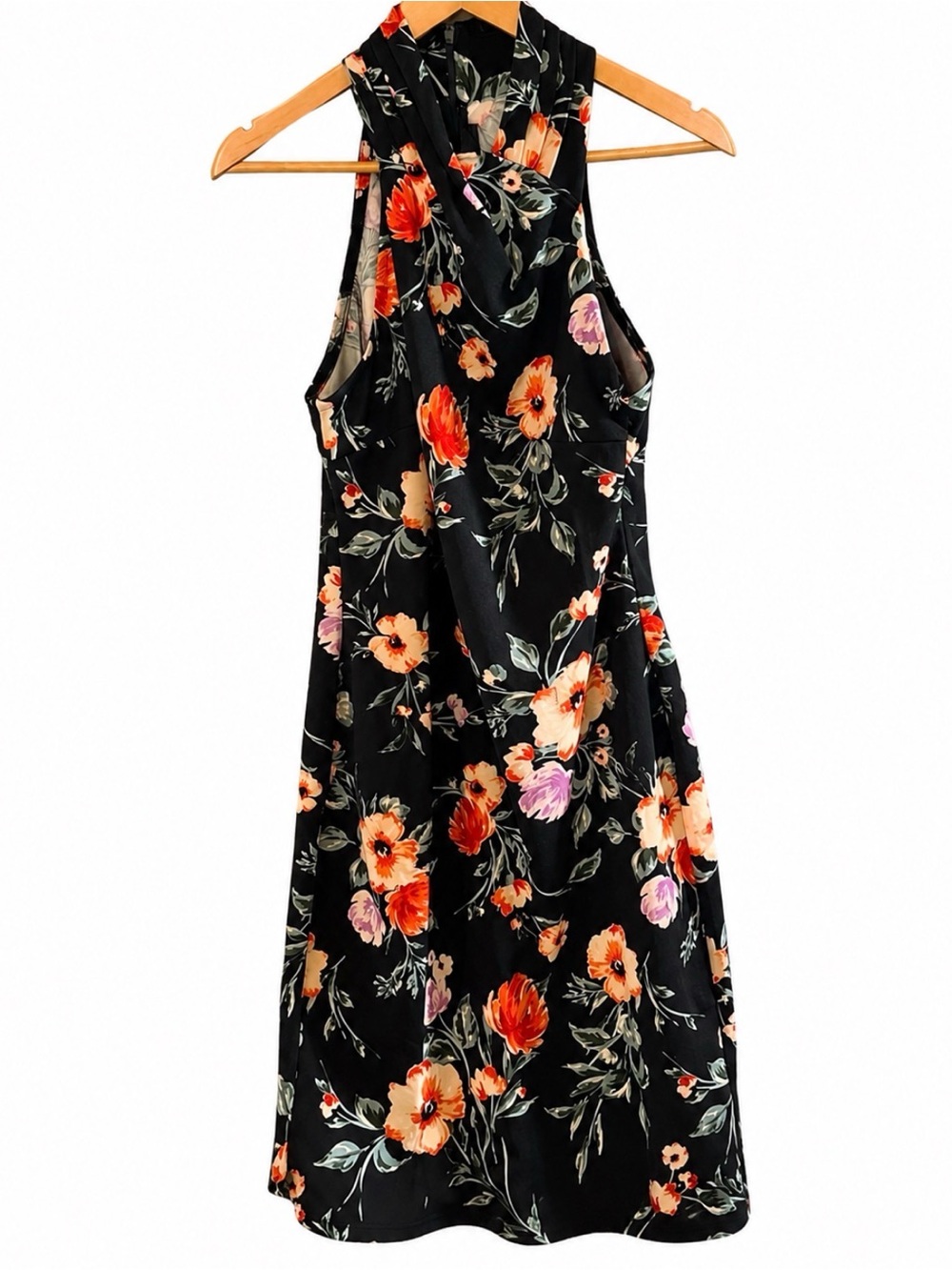 Rachel Roy Floral Dress Size M Halter Neckline Harland Floral Midi Dress